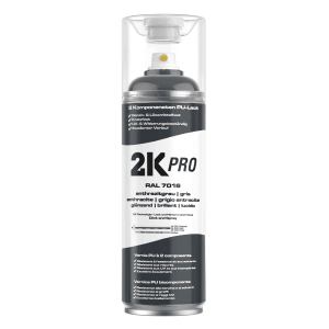 2K PRO Spraydose, 400ml, RAL7016 Anthrazit Glanz. Autolack-Spray für kratzfeste Lackierungen.