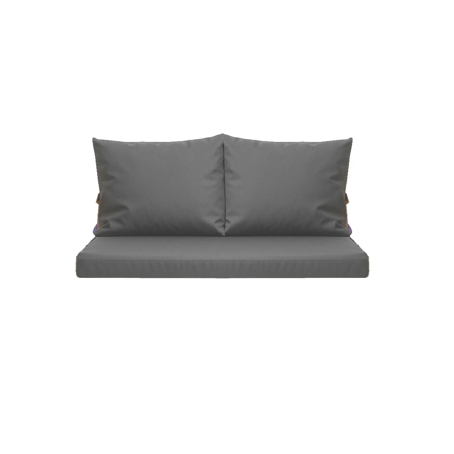 Setgarden  Mix Bench Kissen Outdoor Kissen Bankauflage 100x60+2x50x56cm Kissen Für 2-Sitzer Bänke 1tlg Grau