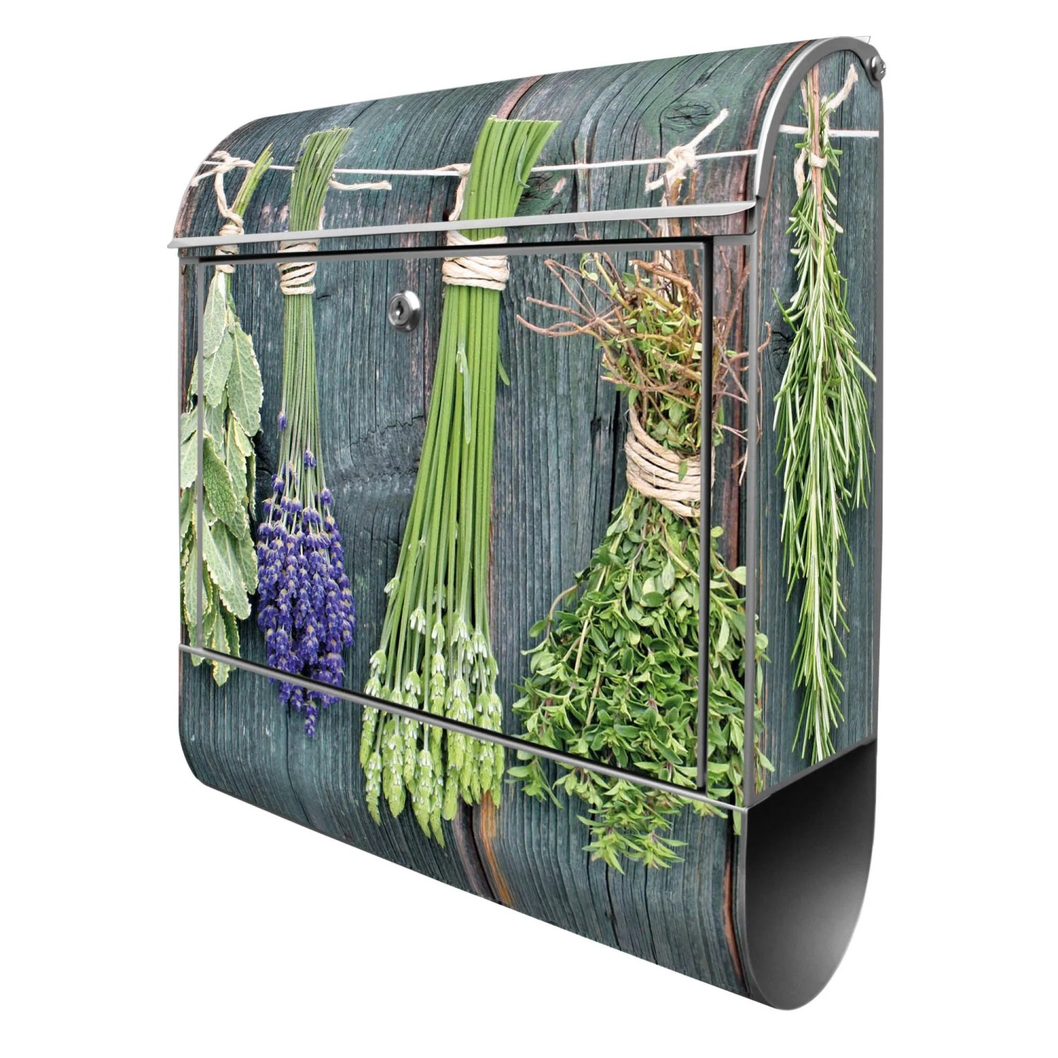 Banjado Design Briefkasten Silber Pulverbeschichtet 39x47x14cm 2 Schlüssel günstig online kaufen