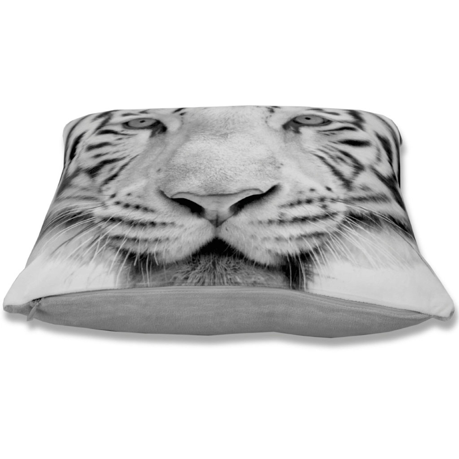 Bestlivings Kissenhülle 2er Pack Fotodruck 40 x 40 cm Tiger Grey günstig online kaufen