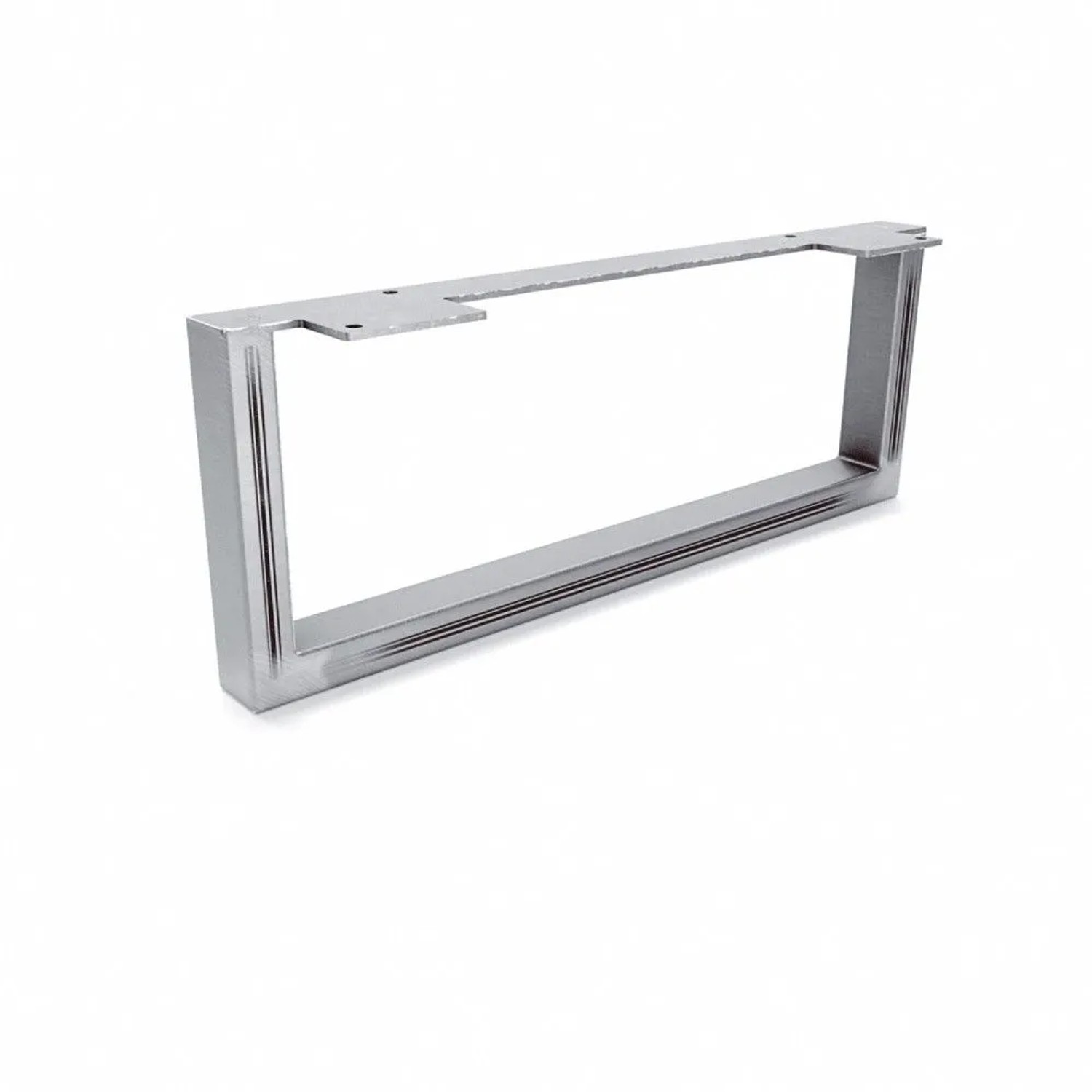 HEVVA Möbelbein GRAZ 15 cm Hoch 40 cm Tief 1 Stück Rohstahl-Klarlack
