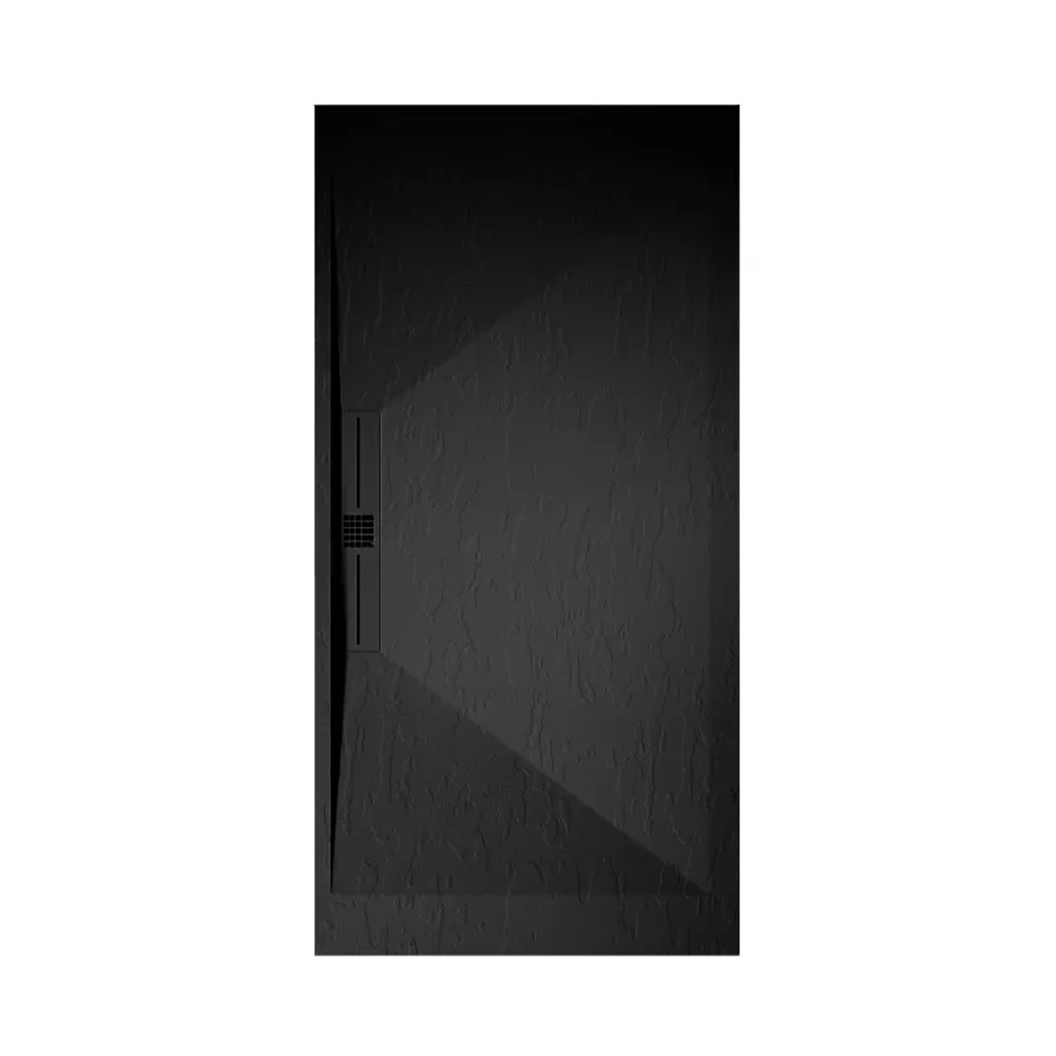 Mirlo Mineralguss Duschwanne Extra Flach Edis  Schwarz 90x190cm