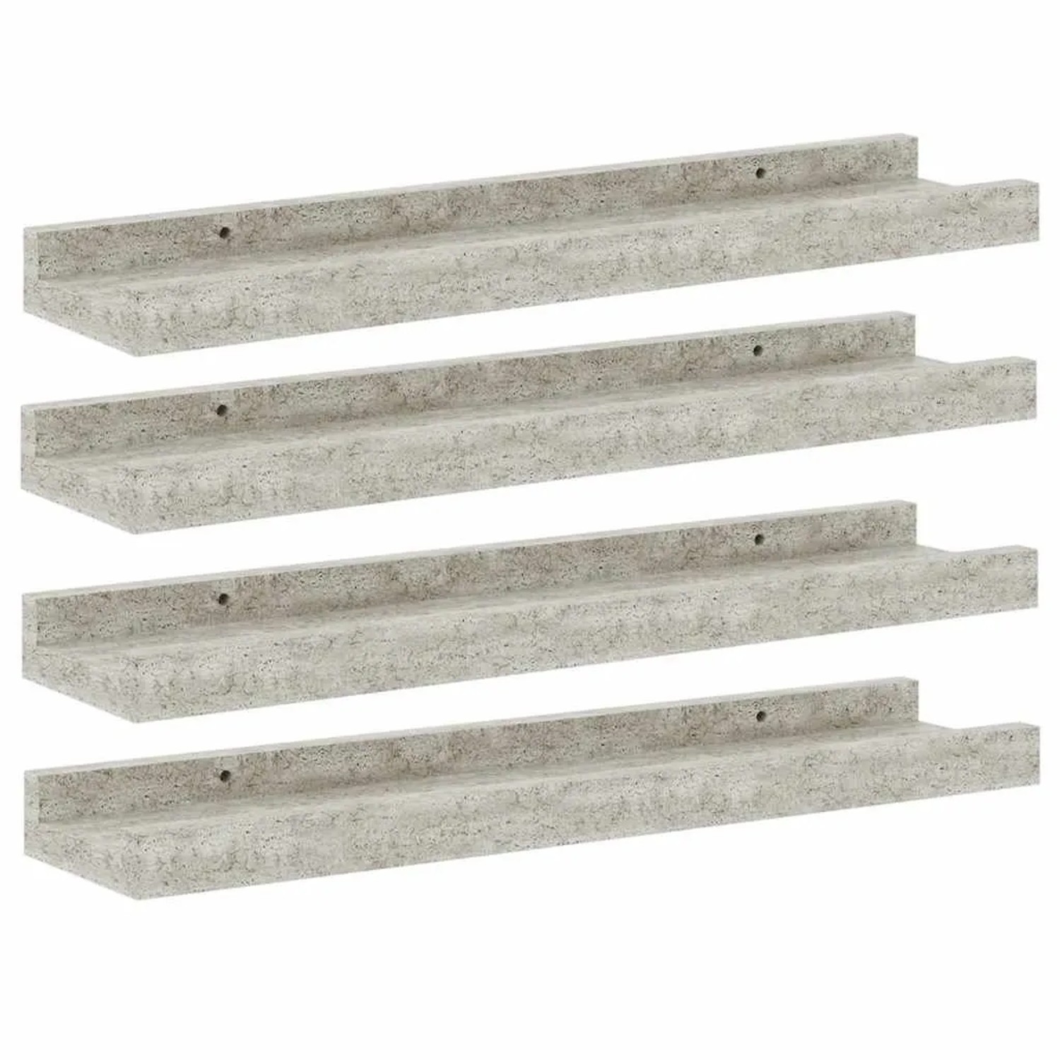 vidaXL Wandregale 4 Stk Betongrau 40x9x3 cm 326704