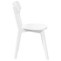 vidaXL Esszimmerstühle 2 Stk Weiß Massivholz Gummibaum 4102433_6