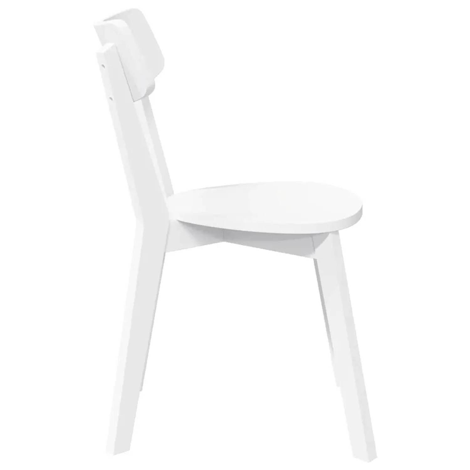 vidaXL Esszimmerstühle 2 Stk Weiß Massivholz Gummibaum 4102433_6