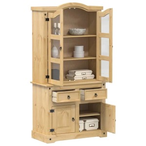 vidaXL Vitrine Corona 100x48,5x179 cm Massivholz Kiefer 4005681