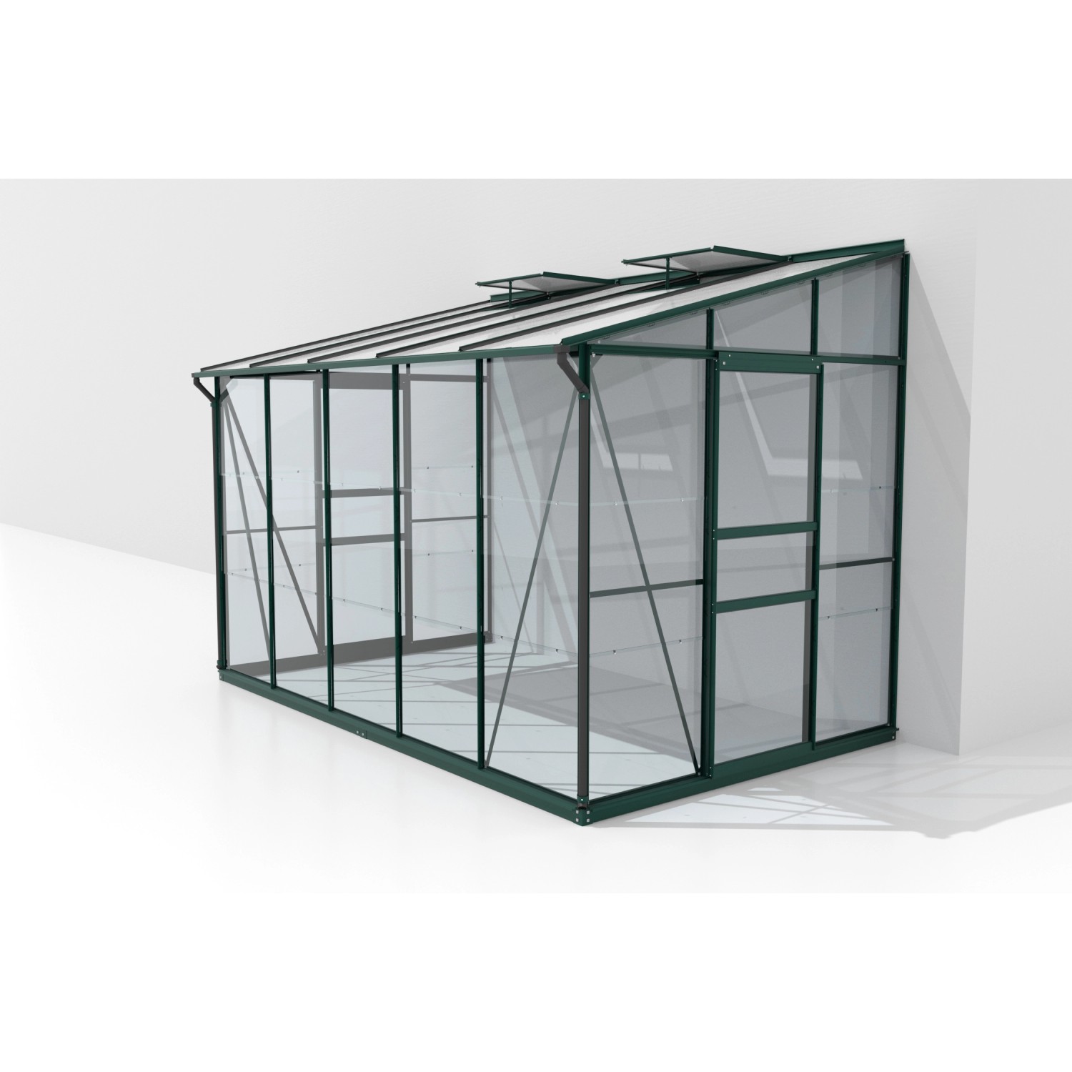 Vitavia Anlehn-Gewächshaus Ida 6500 ESG/HKP Smaragd 324,3 x 220,8 x 201,4 cm
