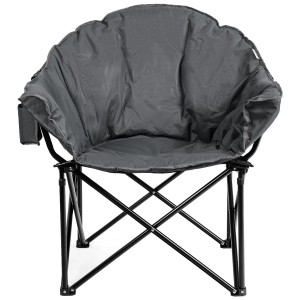 Costway Übergroßer Campingstuhl Faltbar Campingsofa Grau