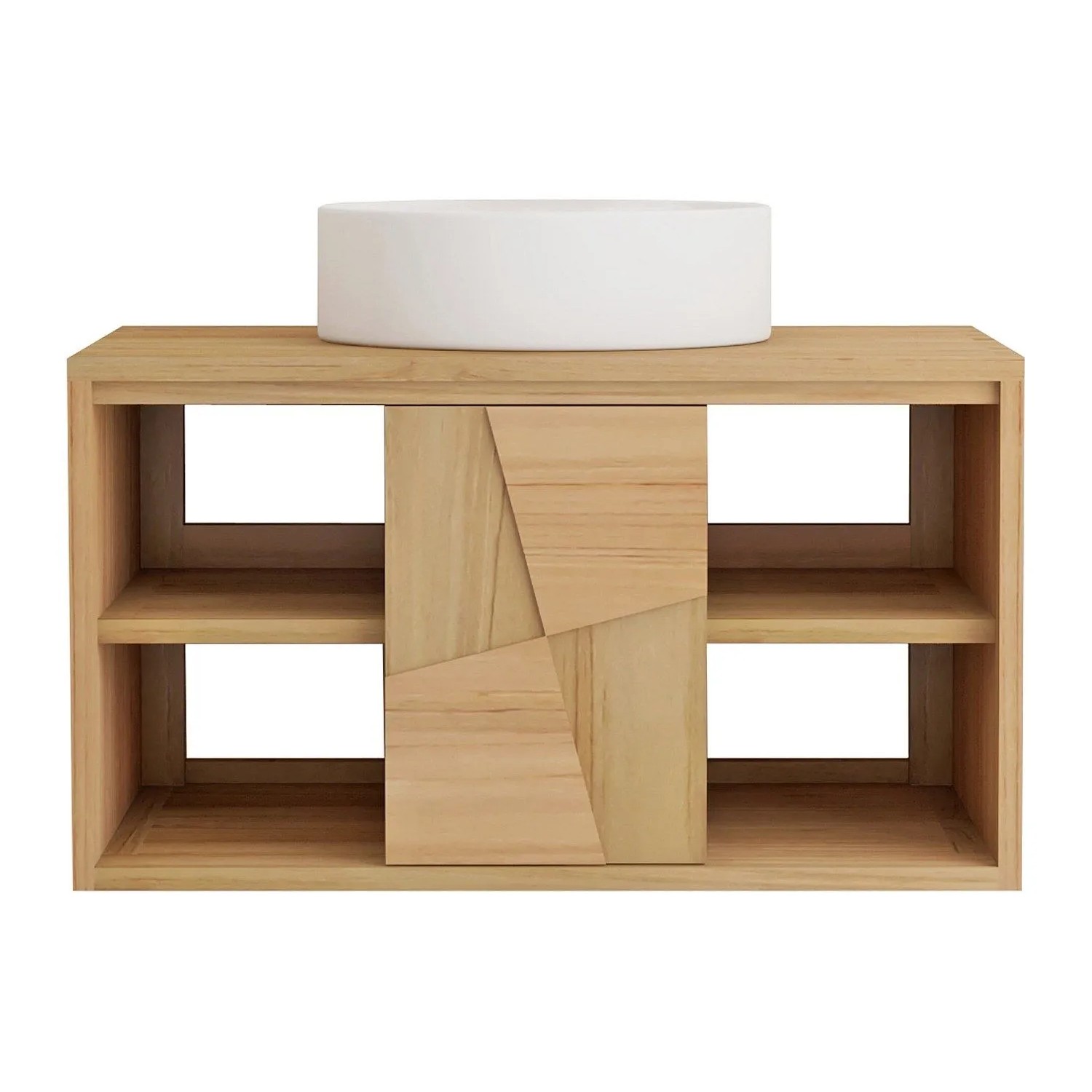 Vente-unique Einzelwaschtisch Sumbawa Naturfarben Hell 80 cm