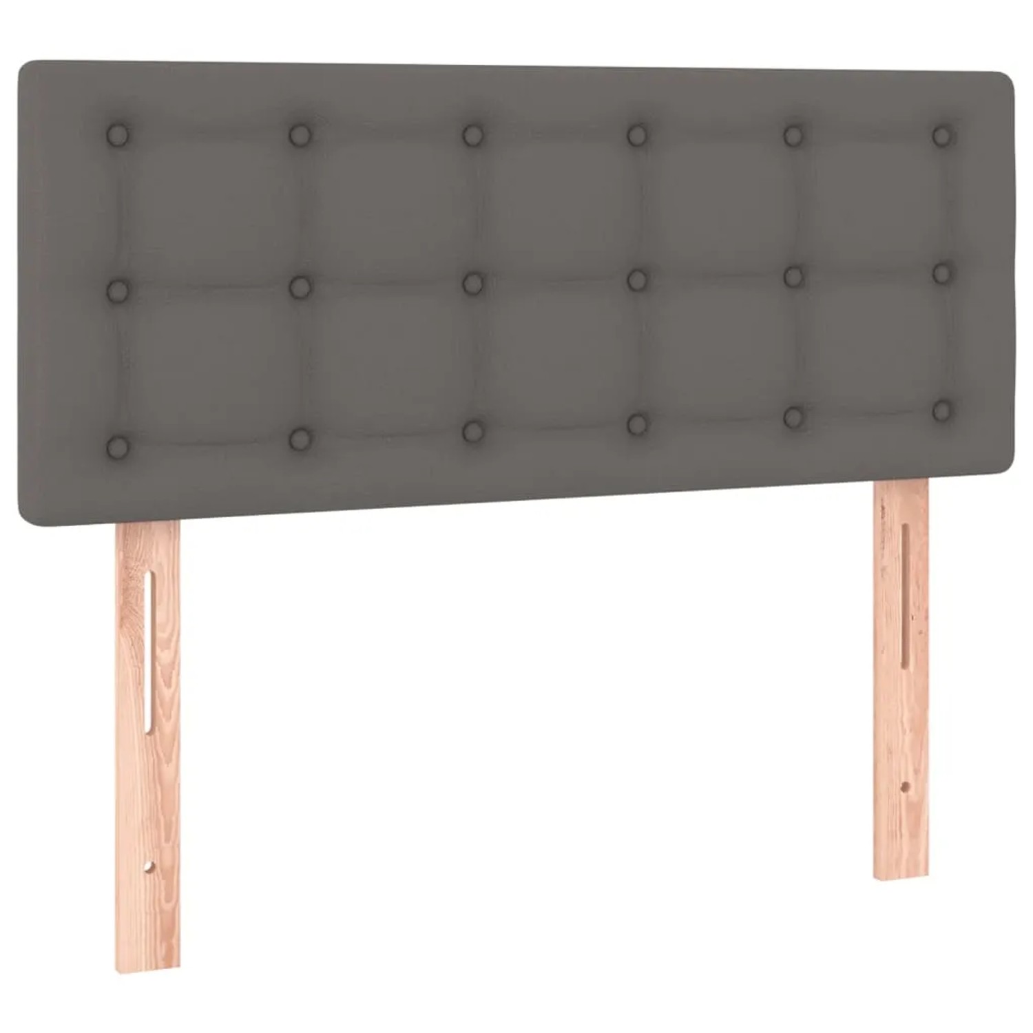 vidaXL LED Kopfteil Grau 80x5x78/88 cm Kunstleder 3121688