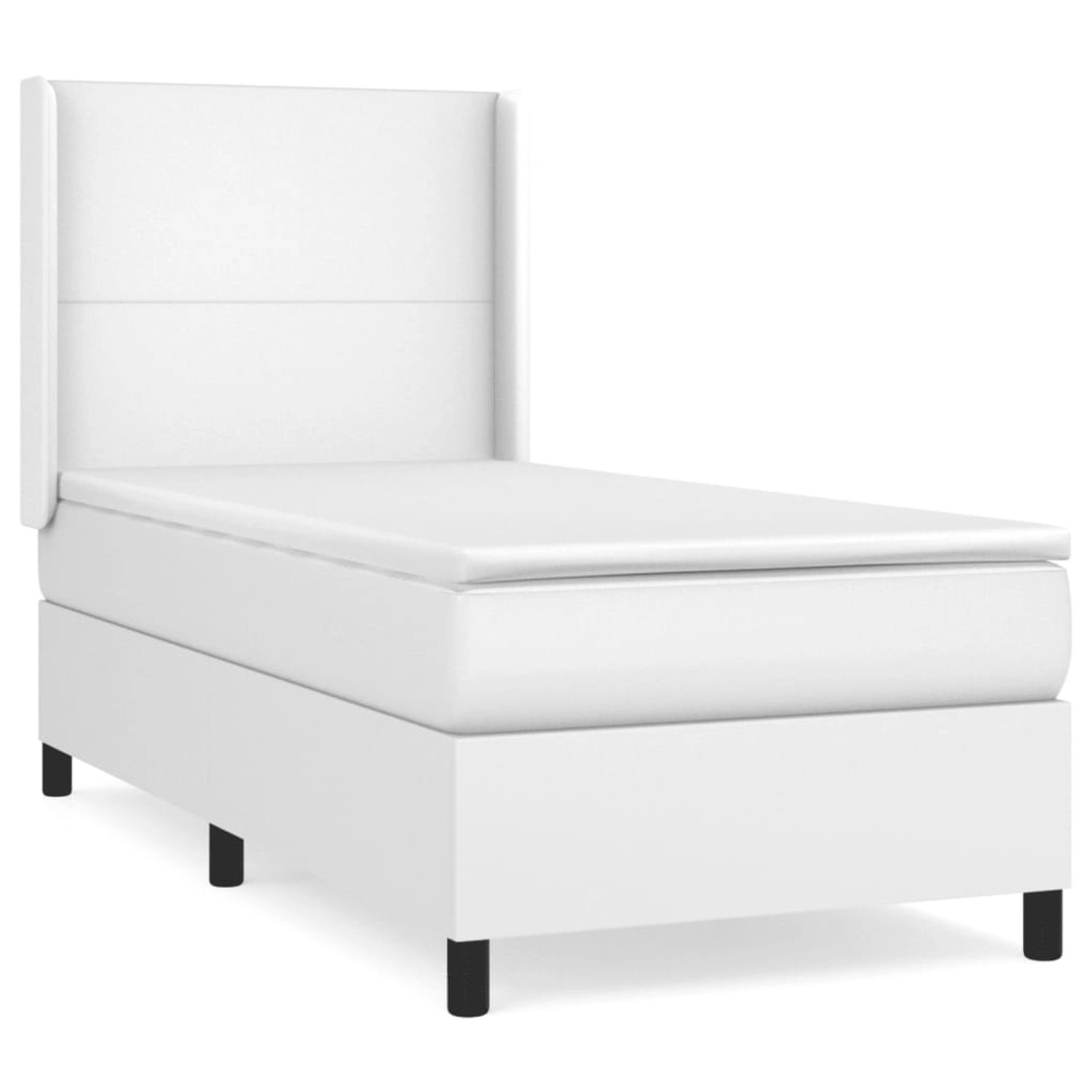 vidaXL Boxspringbett mit Matratze Weiß 100x200 cm Kunstleder1466230 günstig online kaufen