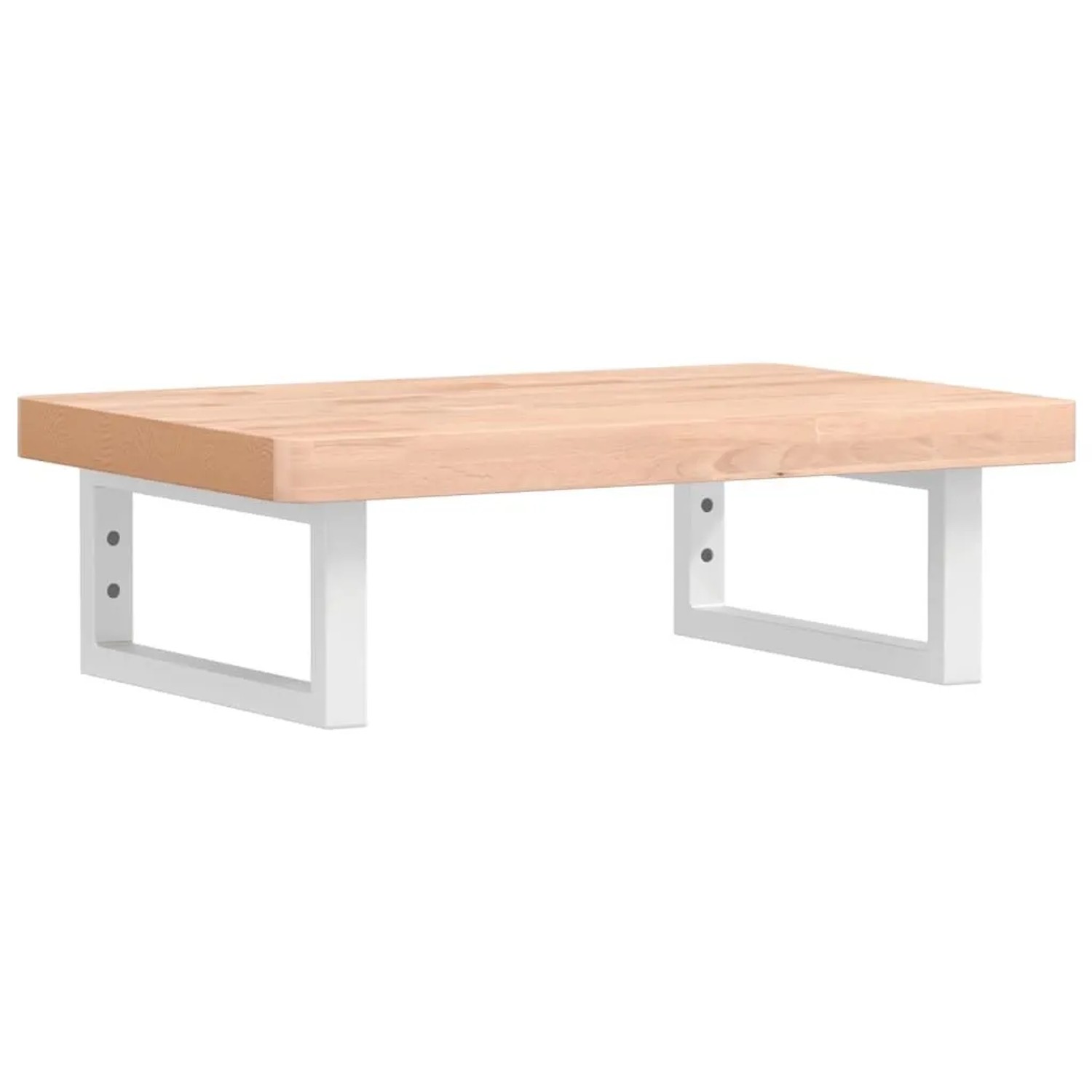 vidaXL Waschbeckenregal Wandmontage Stahl und Massivholz Buche 3302360 günstig online kaufen