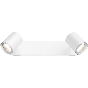 Weißer Philips Hue Adore Doppelspot mit Dimmer für flexible Beleuchtung.