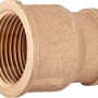 Gewinde-Reduziermuffe aus Rotguss, 24,1/30,3 mm, für Sanitär- und Heizungsinstallation.