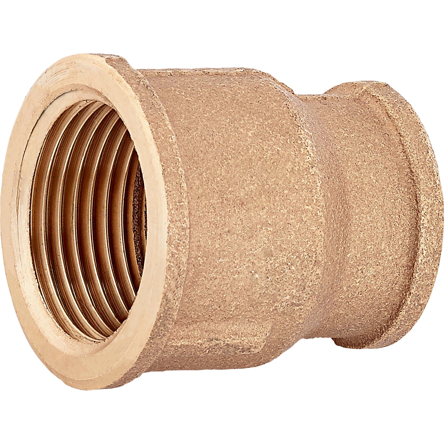 Gewinde-Reduziermuffe 24,1 mm (Rp 3/4) x 30,3 mm (Rp 1) Rotguss