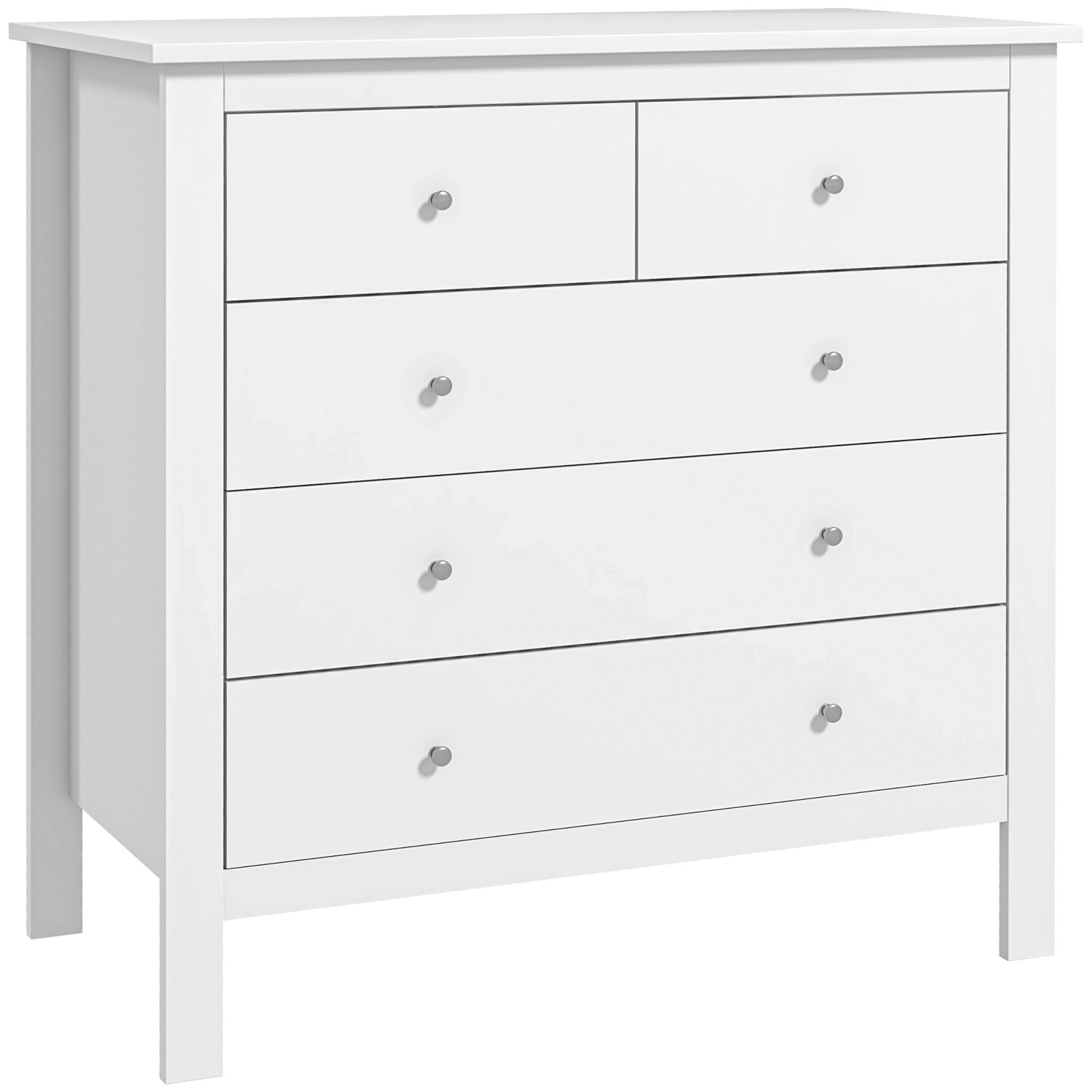 HOMCOM Kommode Beistellschrank MDF Spanplatte Weiß 79L x 39,5B x 80,5H cm günstig online kaufen