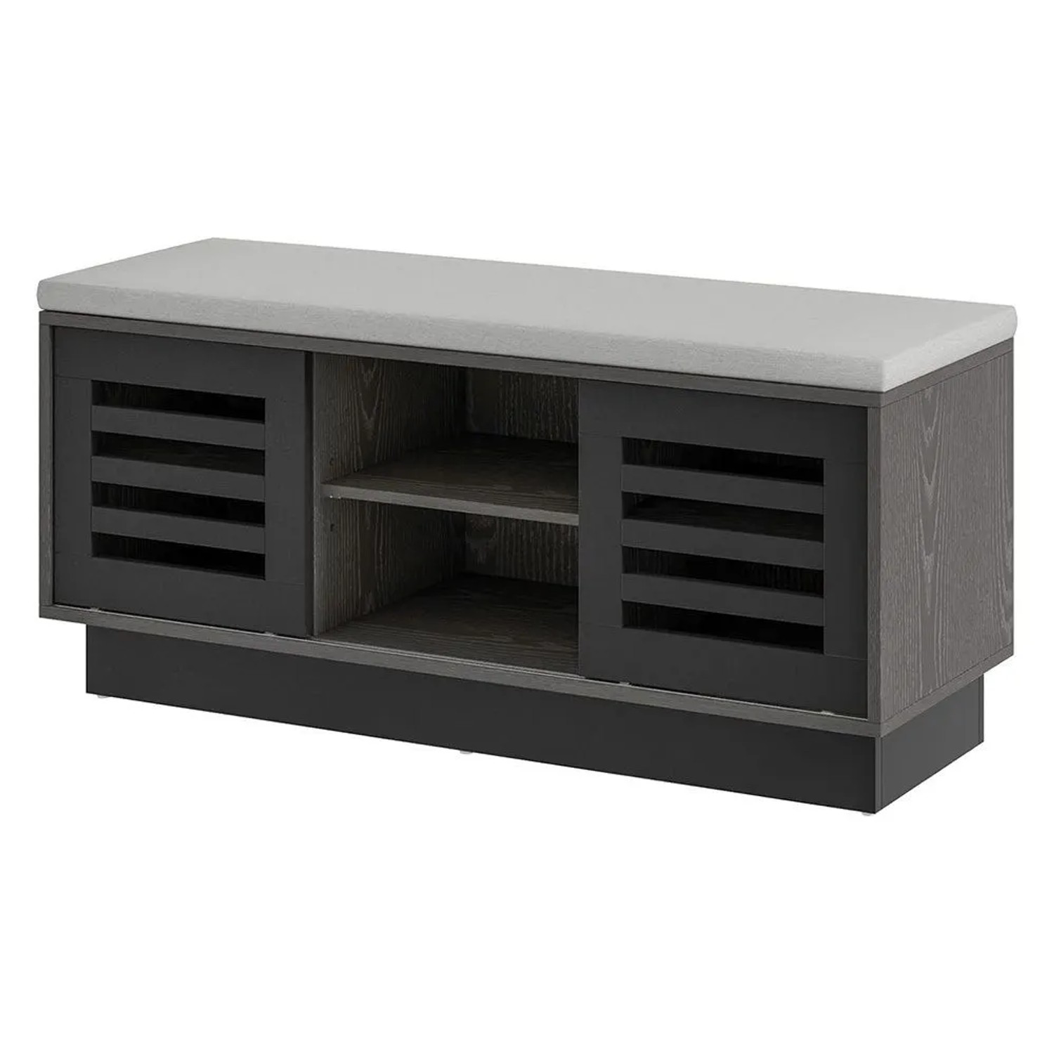 Costway Schuhbank 6 Fächer mit 3 Ablagen mit Sitzkissen Schwarz