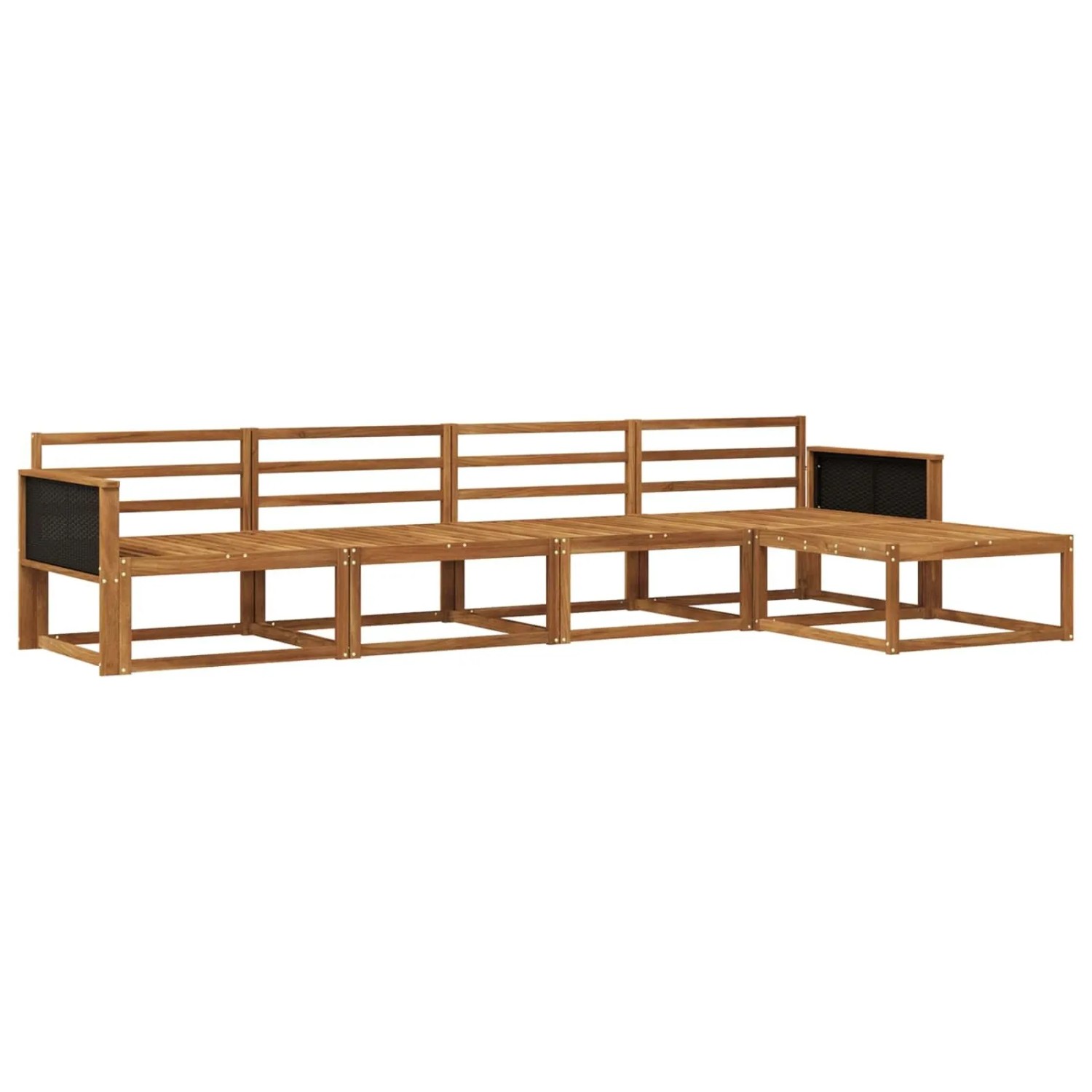 vidaXL Outdoor-Sofagarnitur 5 Stk Natur Massivholz Akazie 3382472
