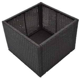 Brauner Canadian Spa Pflanzenkorb aus Rattan für Whirlpools, 61x57x43cm.