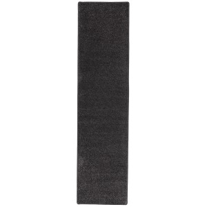 Anthrazitfarbener Snapstyle Hochflor Teppichläufer Cottage, 100x300cm.