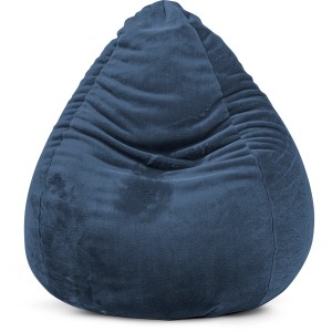 Petrolfarbener Sitting Point Sitzsack Softy, 220 l, aus Plüsch. Bequemer BeanBag für Jugend und Erwachsene.