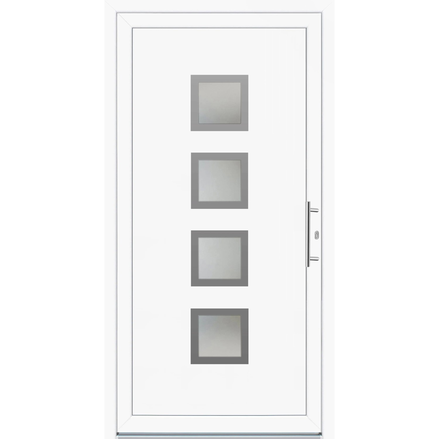 Panto Kunststoff-Haustür K025 Weiß 110 cm x 210 cm DIN R