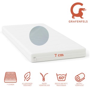 Grafenfels Topper Gold 100x200 Mittel 7cm Hoch 7-Zonen