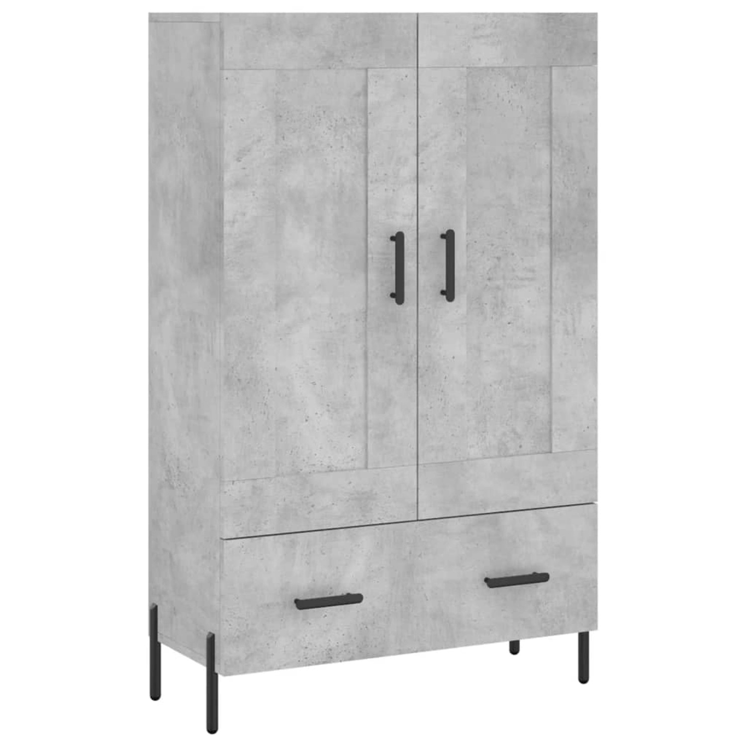 vidaXL Highboard Betongrau 69,5x31x115 cm Holzwerkstoff 830336 günstig online kaufen