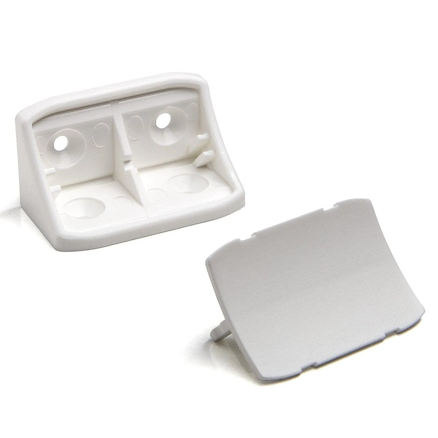 SOTECH 100 Stück Korpusverbinder 24 x 24 x 44 mm mit Abdeckkappe Weiß