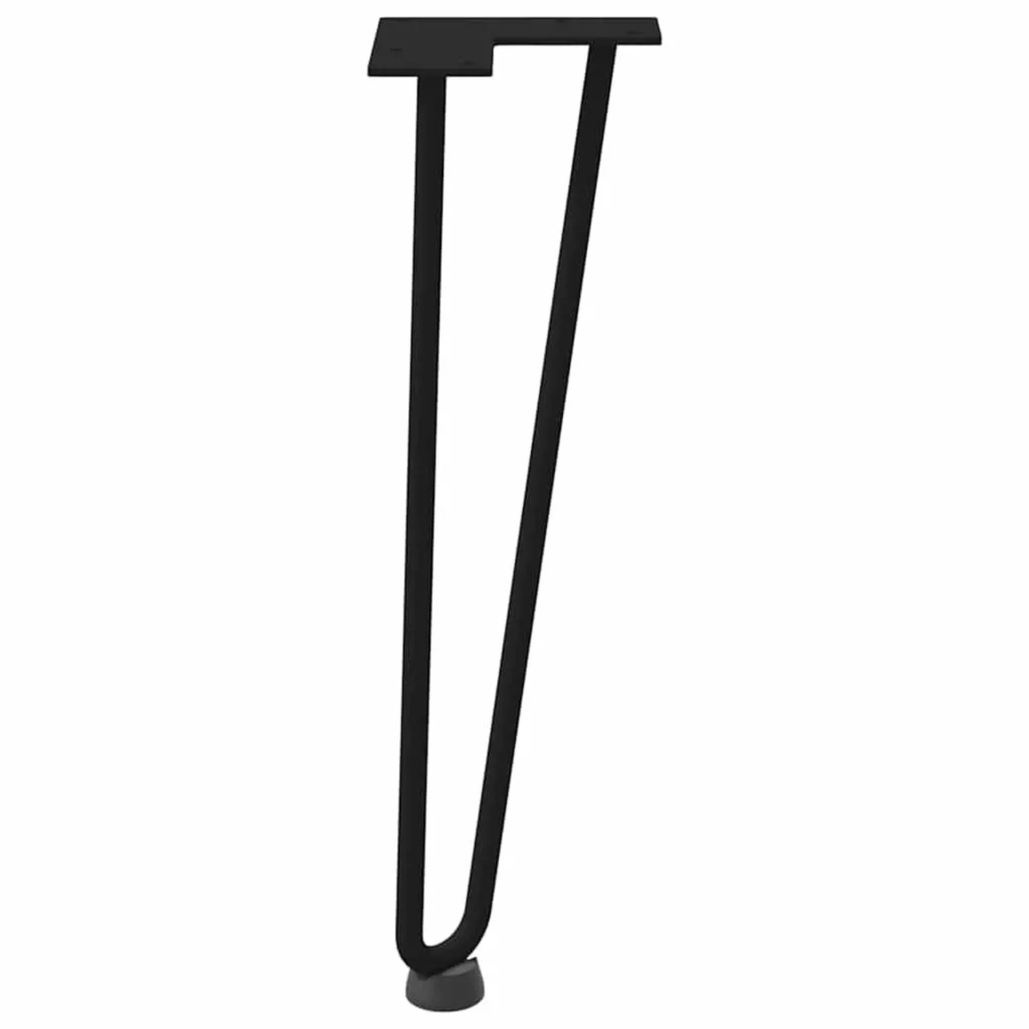 Schwarzes vidaXL Haarnadelbein (42 cm) aus Stahl für Couchtisch.