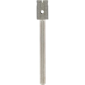 Silberner Dremel Diamant-Glasbohrer 663 mit rauer Spitze für präzise Glasgravur und Bohrarbeiten.