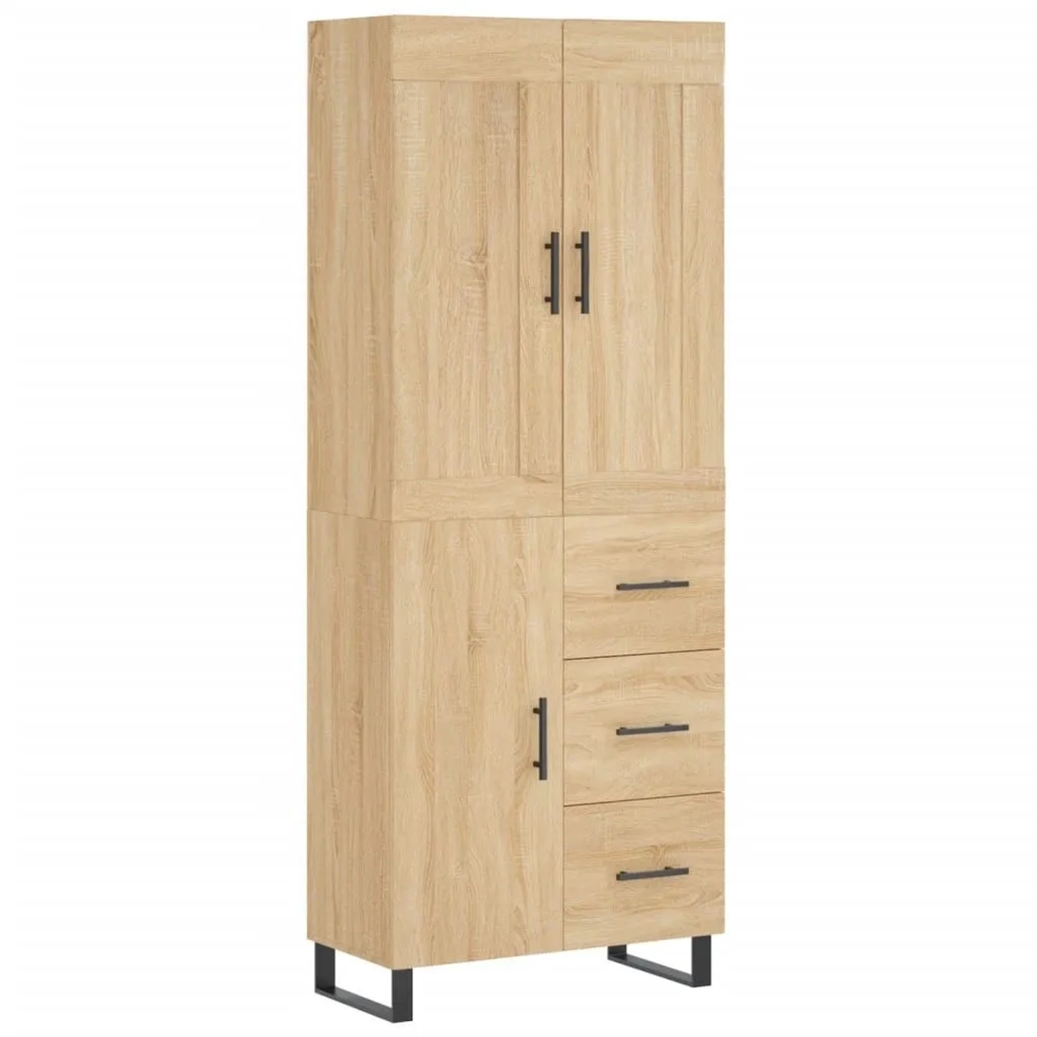 vidaXL Highboard Sonoma-Eiche 69,5x34x180 cm Holzwerkstoff 3199836 günstig online kaufen