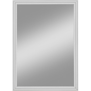Rechteckiger Holzrahmenspiegel California mit weißem Rahmen, 50x70 cm.