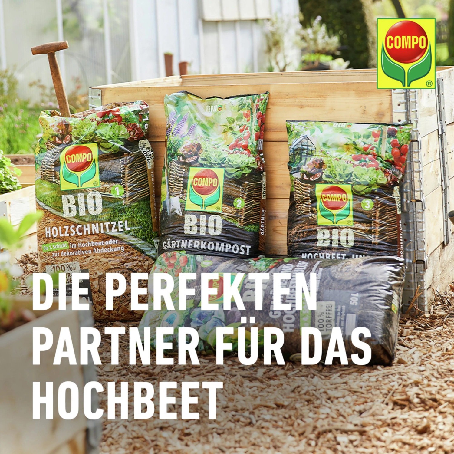 Compo Hochbeetmulch Bio Torffrei 50 l kaufen bei OBI