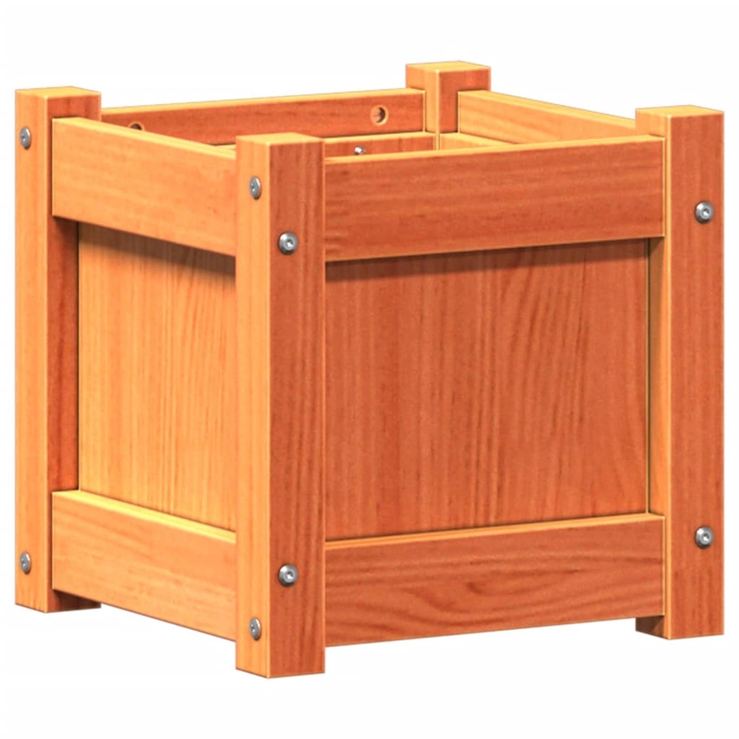 vidaXL Pflanzkübel Wachsbraun 31x31x31 cm Massivholz Kiefer 837398 günstig online kaufen