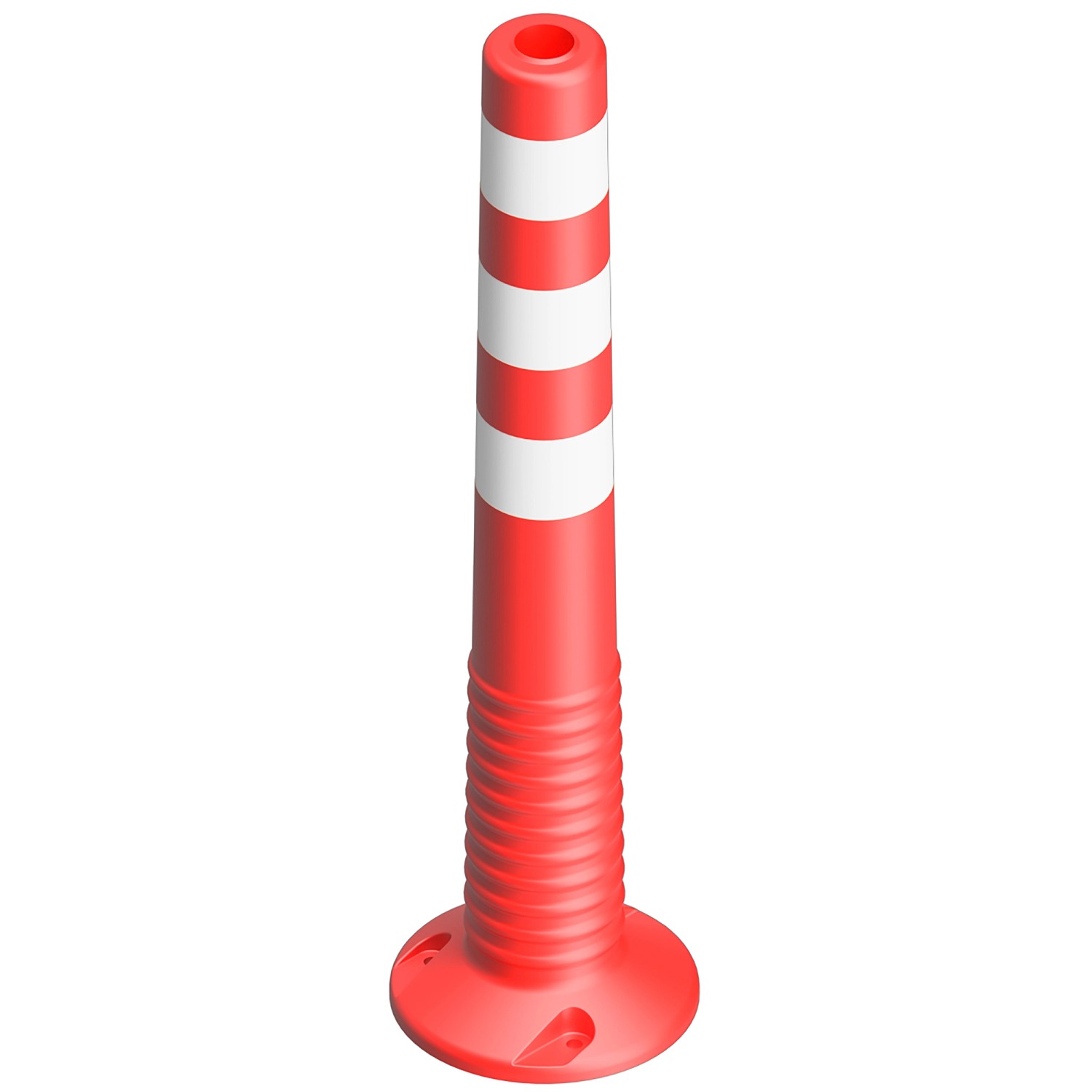 Schake Flexipfosten Ø 80 mm x 750 mm Schrauben Dübel Rot-Weiß