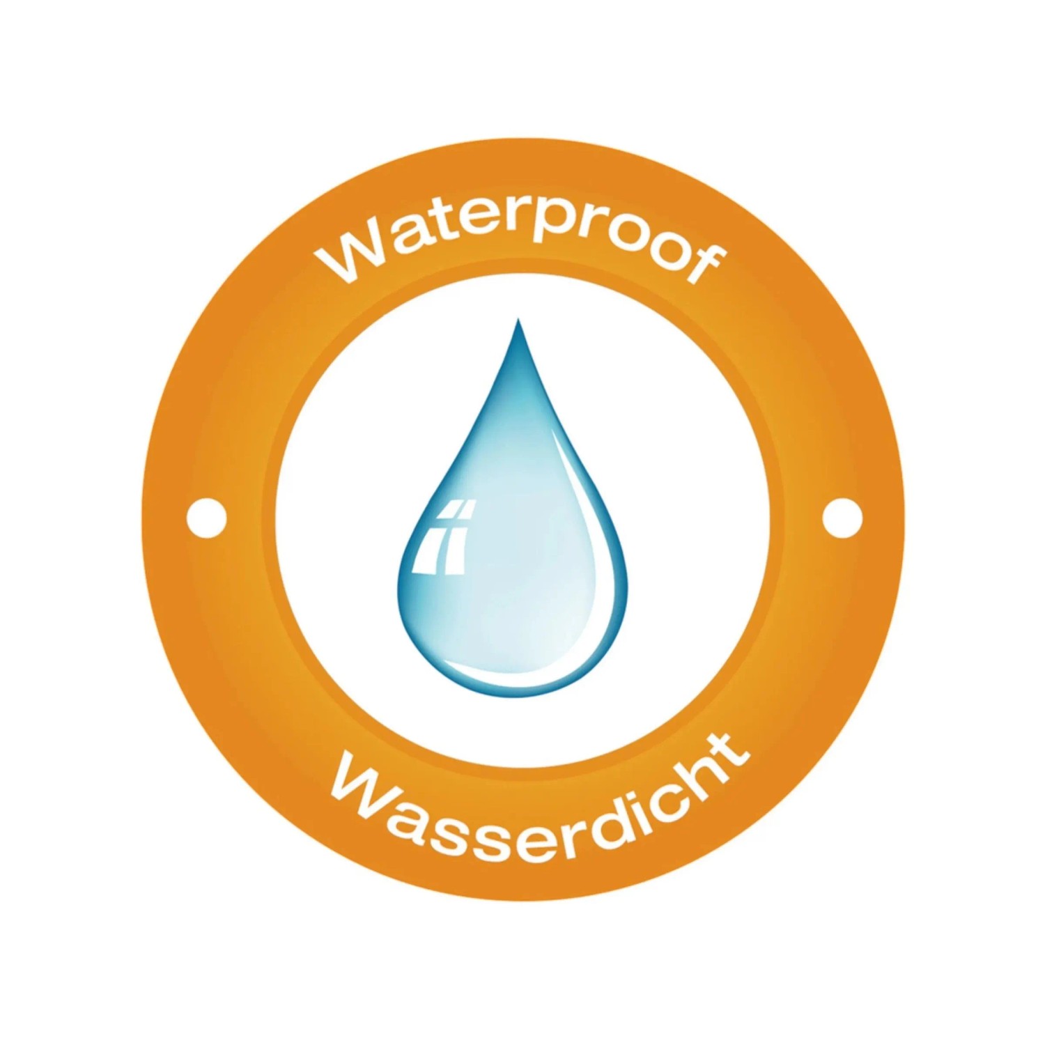 Symbol für wasserdichten SANILO Duschvorhang Waterworld.