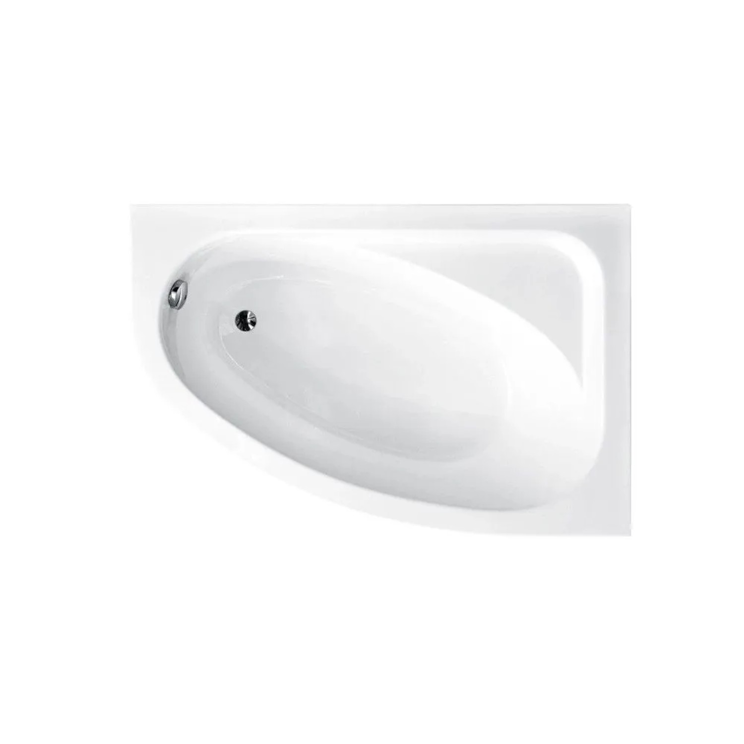 Bad Land Eckbadewanne 150x100 Rechts mit Styroporverkleidung inkl. Ablauf & Füße