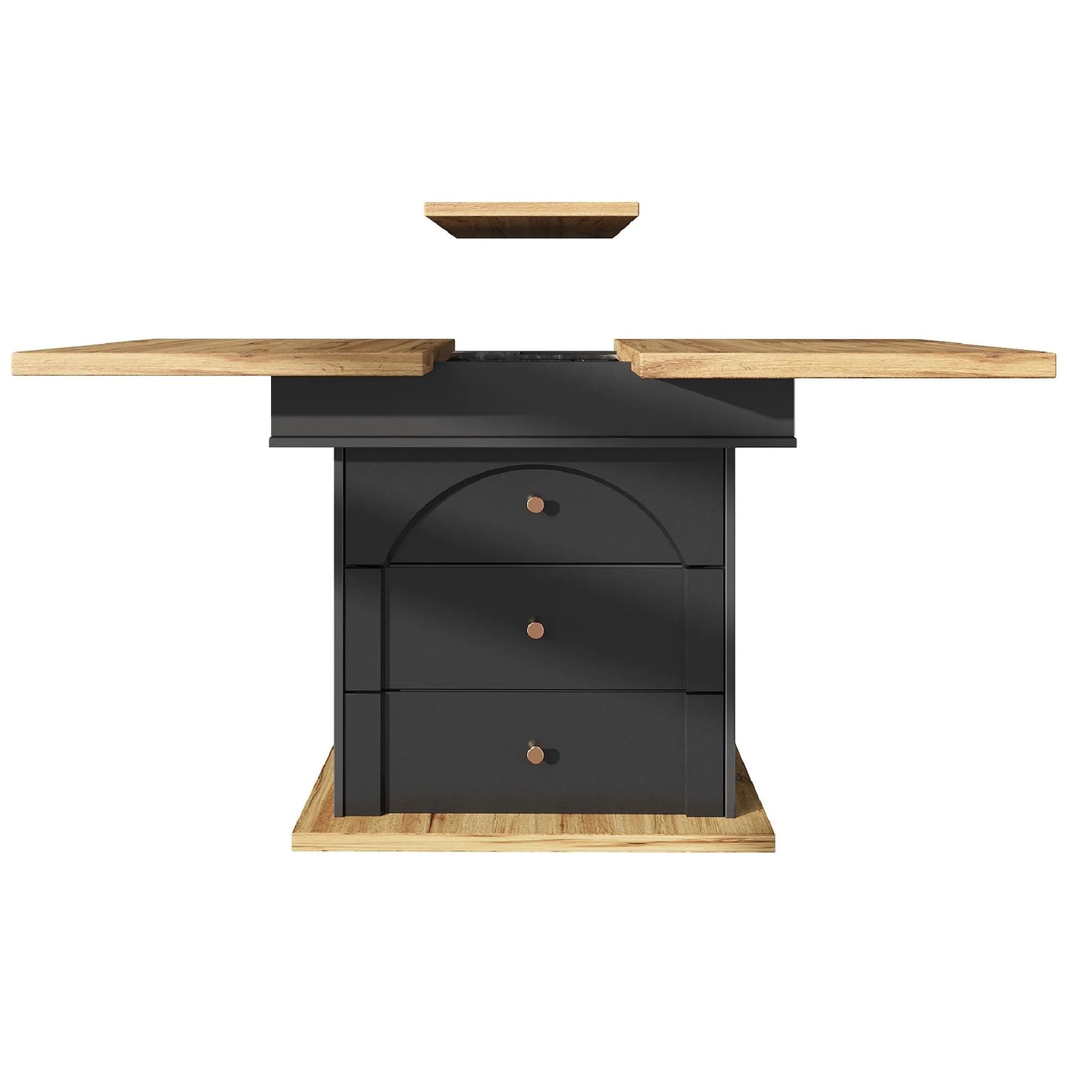Okwish Esstisch Klappbarer/Ausziehbarer Küchentisch Für 4-6 140 × 80 Cm Schwarz
