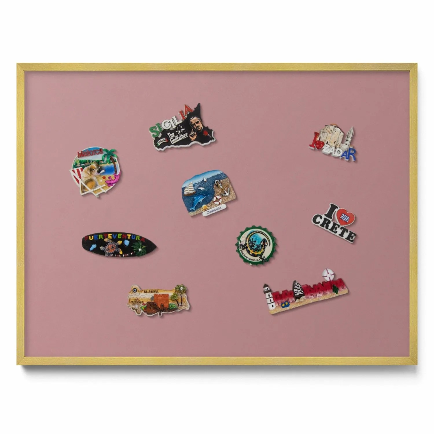 Tulup Magnettafel Metall Magnettafel Gerahmt Pastellrosa Farbe 80x60 cm Mag günstig online kaufen