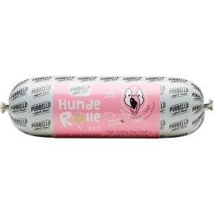 Purbello HundeRolle Pute 800g, Alleinfutter für Hunde mit hohem Fleischanteil und Pute als Monoprotein.
