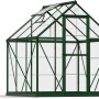 Palram Canopia Gewächshaus, 3,4 m², grün, mit Fundamentrahmen. Ideal für Pflanzen, Kräuter und Gemüse.