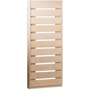 Verpackte Karibu Saunabank Größe 1 aus hellem Espenholz, 137,7x50x9cm.