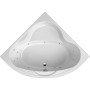 Ottofond Whirlpool Siam Komfort, 140 cm, weiße Eck-Badewanne mit Massagedüsen.