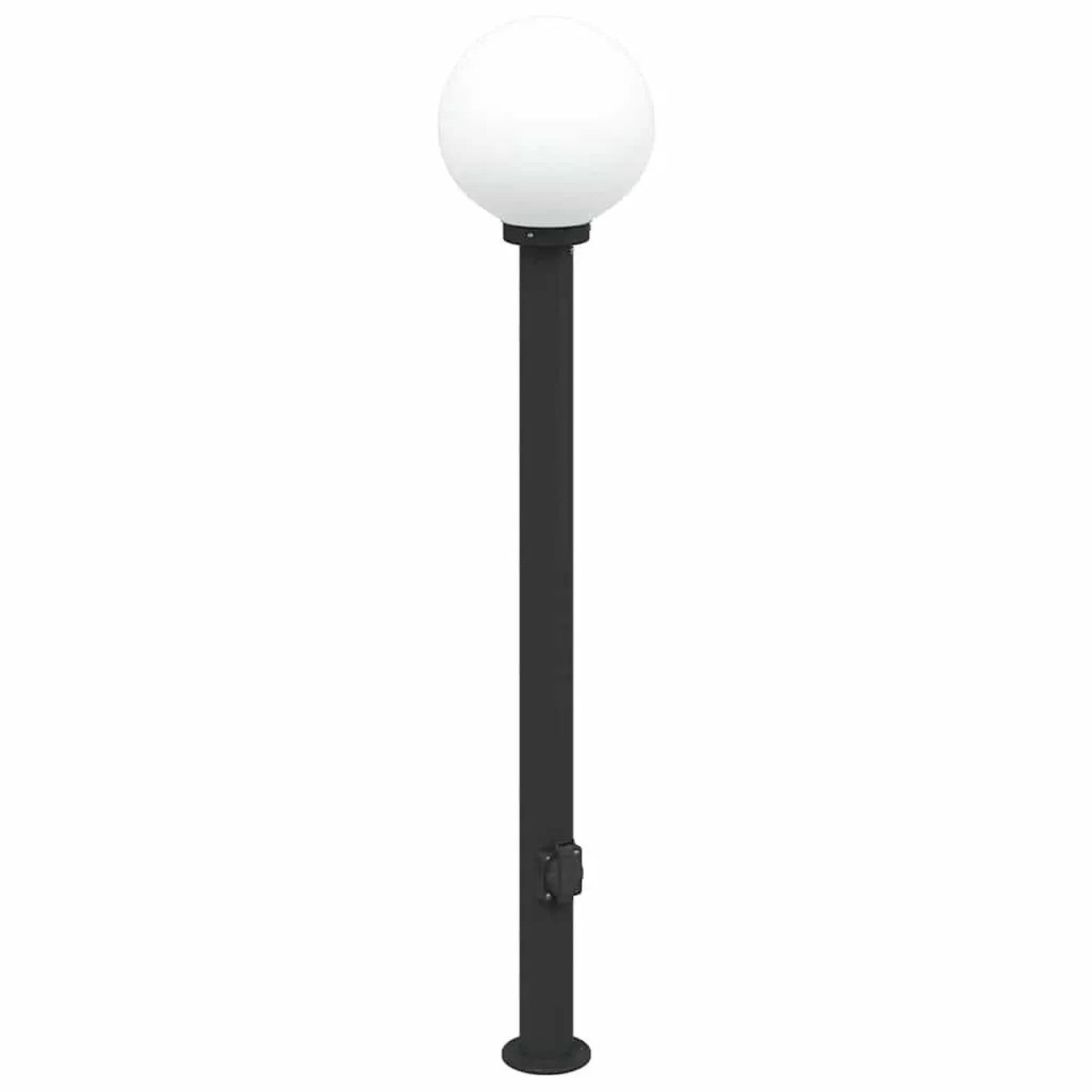 vidaXL Pollerleuchte mit Auslass 120 cm Schwarz IP44 4006121