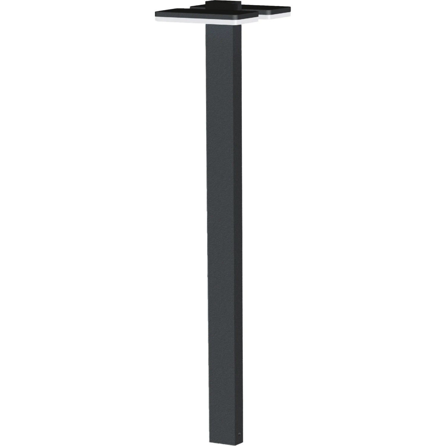 Schwarze, moderne LED-Wegeleuchte Clair von Näve aus Aluminium für den Außenbereich.