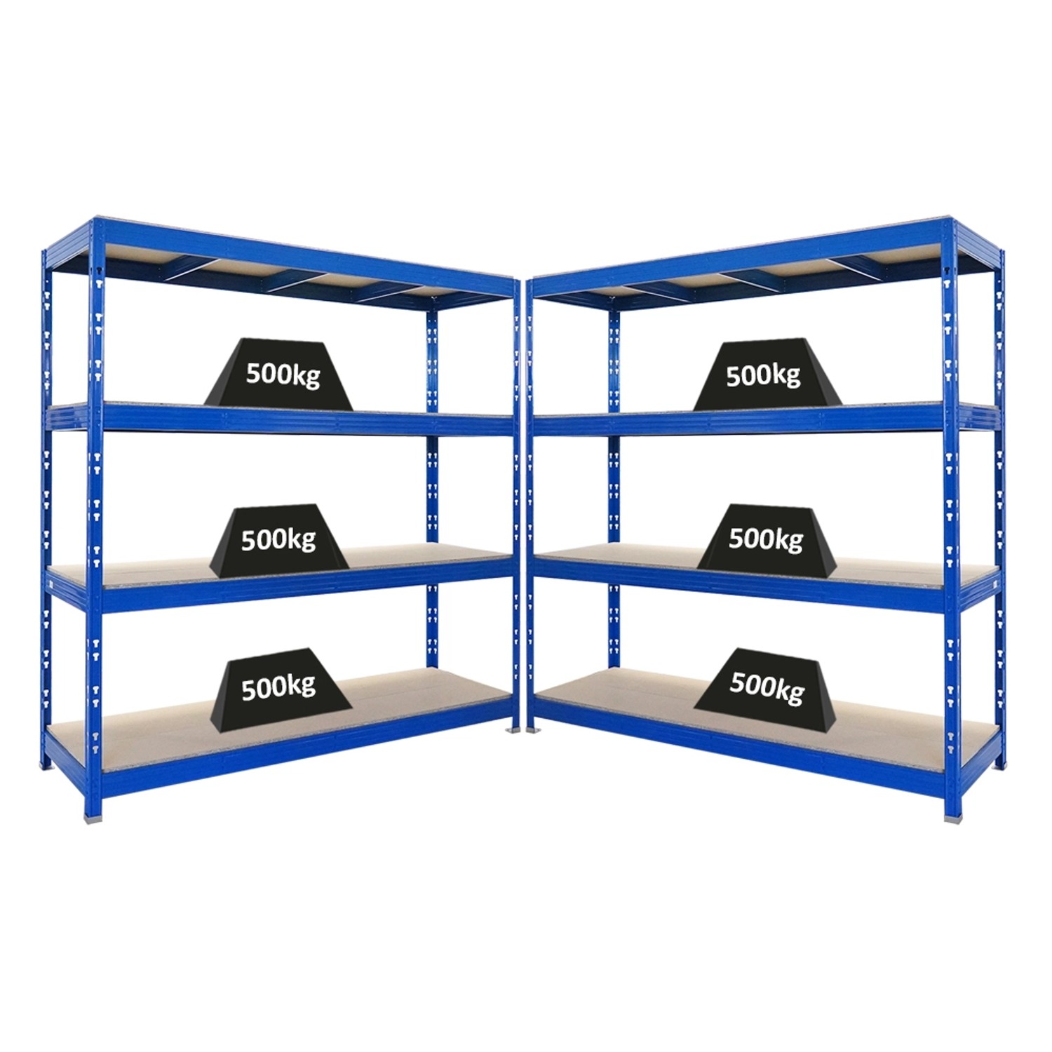 PROREGAL Mega Deal 2x Profi Schwerlastregal Rhino HxBxT 200x200x60cm 4 Span günstig online kaufen