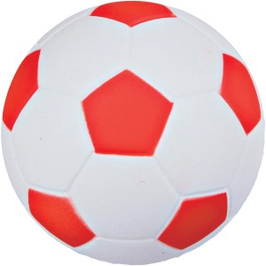 Trixie Spielball aus Moosgummi, schwimmfähig, rot-weiß, Ø 6 cm.