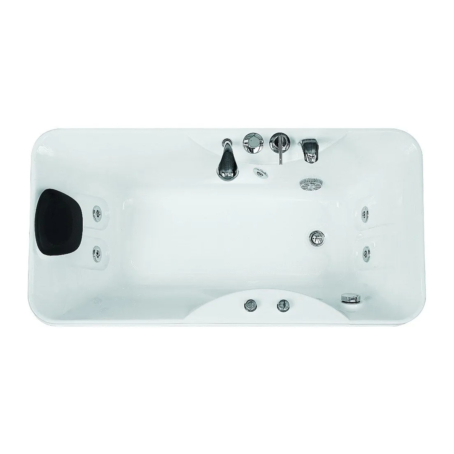 Vente-unique Whirlpoolbadewanne Gavino Weiß 150 cm