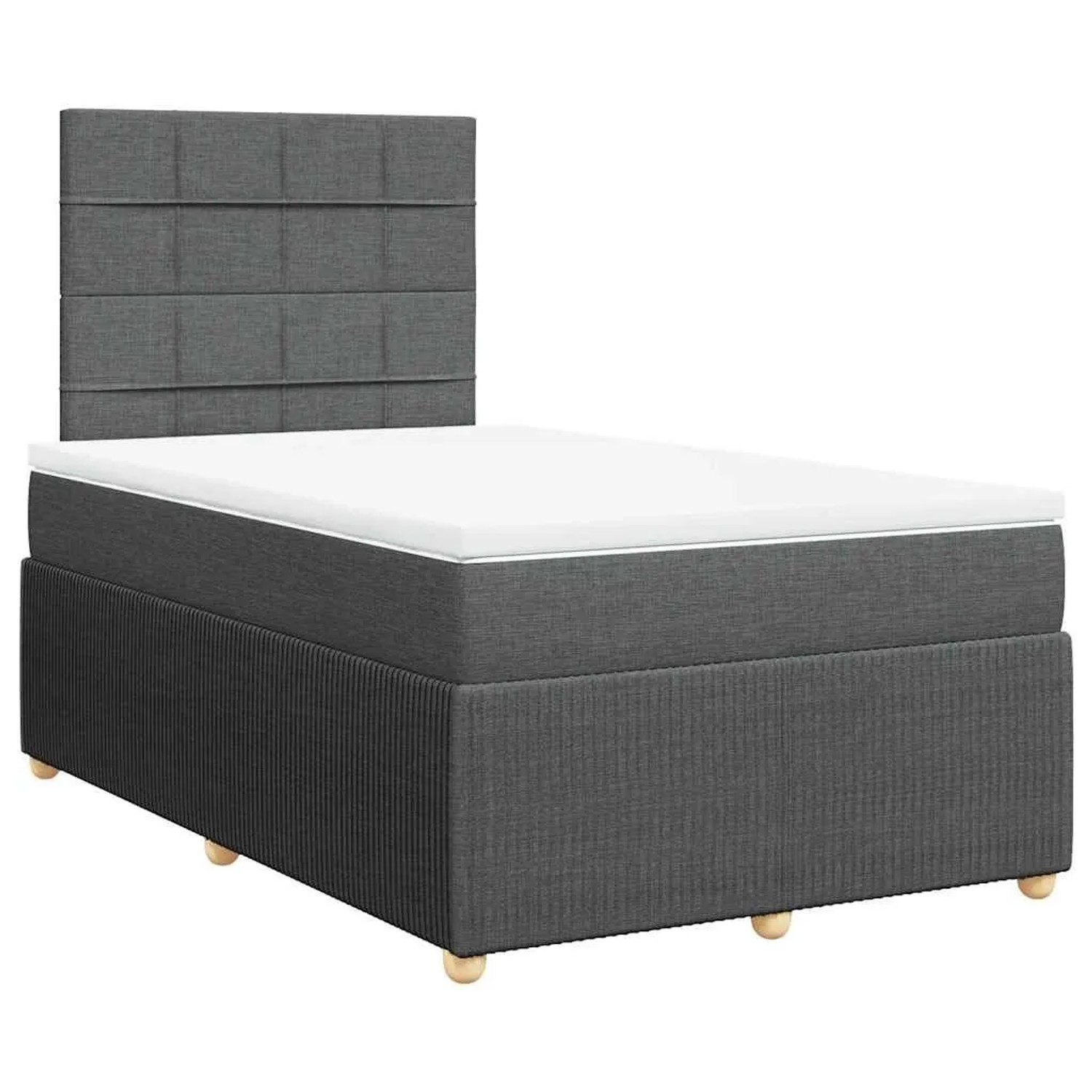 vidaXL Boxspringbett mit Matratze Dunkelgrau 120x200 cm Stoff 3292024 günstig online kaufen